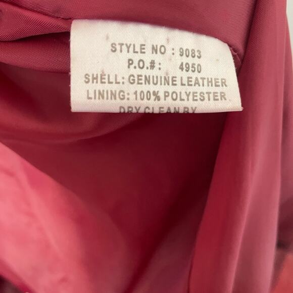 Vintage Suede Jacket Maroon Red Button Up Leather - Picture 10 of 11